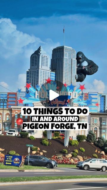 Kseniia | ✨Getaway Ideas | Travel Inspiration ✨ on Instagram: "The list of things to do in and around 📍Pigeon Forge and 📍Sevierville, Tennessee is endless ♾️. Below are the first 10 ideas for your Smoky Mountain bucket list ✅. Follow @the.travel.ksu to see part #2! 🌟

1. Stroll or drive along The Parkway 🚗 @mypigeonforge 

2. Have fun at Skyland Ranch 🐇🐂🤠 @skyland.ranch 

3. Step back in time in a brand new Retro Style cabin, Happy Days 🩵 @breakawaycabins 

4. Operate real construction equipment at Dig’n’Zone themed park 🚧 🚜 @dignzone 

5. Feel the holiday magic all year round at Christmas Place 🎅🎄 @christmasplace 

6. Ride the Great Smoky Mountain Wheel 🎡 at The Island @theislandpf 

7. Grab some snacks at the world’s largest gas station, Buc-ee’s in Sevierville, TN 🍿🚀 @buc Cheap Destinations, Nashville Travel Guide, Nashville Travel, Sevierville Tennessee, Sevierville Tn, Travel Wishes, Travel Cheap, Nashville Trip, Tennessee Vacation