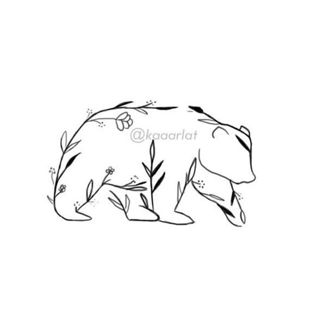 Grizzly Bear Tattoos Simple, Simplistic Bear Tattoo, Bear Tattoos Feminine Simple, Black Bear Outline Tattoo, Bear Tattoo Line Art, Line Art Bear Tattoo, Polar Bear Line Art, Minimalistic Bear Tattoo, Simple Polar Bear Tattoo