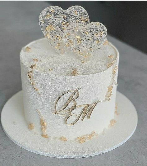 Cake Designs For Wedding, 30th Wedding Anniversary Cake, 1 Tier Wedding Cakes, Cake Designs Wedding, Diamond Wedding Cakes, Golden Wedding Cake, Cake Engagement, Wedding Cake Designs Simple, 25 Anniversary Cake