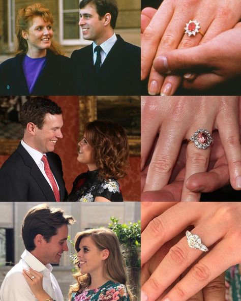 Royal Families on Instagram: “As we await for the wedding pictures to be released, take a look at the engagement rings of The York women!  Which one is your favourite? 😍…” Famous Engagement Rings, Royal Engagement Rings, Royal Lodge, Brides Room, Celebrity Engagement Rings, Princess Beatrice, Royal Engagement, Royal Families, Which One Are You