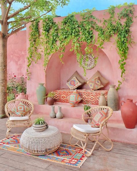 Moroccan Garden, Moroccan Home Decor, Moroccan Homes, Moroccan Interiors, Dream House Decor, Backyard Decor, Beautiful Space, Outdoor Design, Dream Home Design