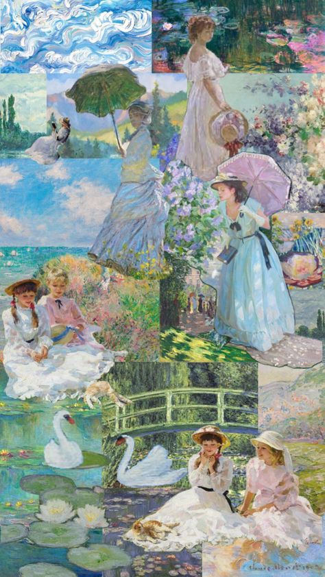 Oh to be a girl in a Monet #monet #spring #impressionism #picnic Monet Spring, Artsy Background, Claude Monet Art, Monet Art, Creative Illustration, Spring Art, Aesthetic Images, Claude Monet, Painting Style