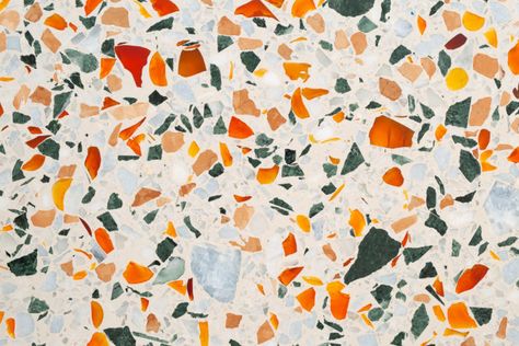 Bespoke terrazzo kitchen worktop | Diespeker & Co Terrazzo Island, Terrazzo Worktop, Terrazzo Kitchen Countertops, Orange Terrazzo, Terrazzo Countertop, Terrazzo Kitchen, Green Terrazzo, Terrazzo Texture, Colorful Terrazzo