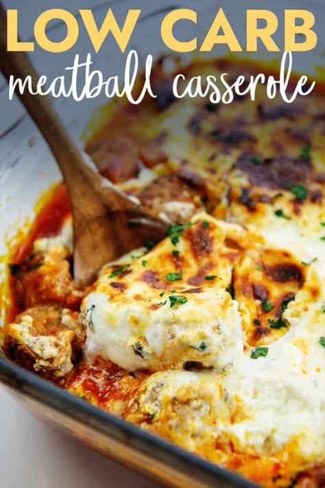 Low Carb Meatball Casserole, Keto Meatball Casserole, Oven Dinners, Carb Cycle, Meatball Casserole Recipe, Easy Suppers, Keto Meatballs, The Boiled Egg Diet, Keto Casseroles