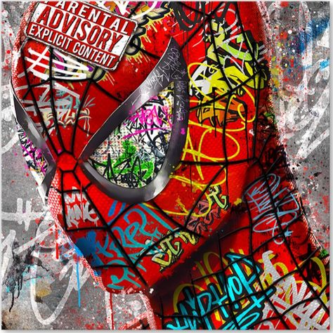 Spiderman Pop, Street Art Illusions, Images Pop Art, Art Spiderman, Graffiti Poster, Graffiti Canvas Art, Street Art News, Sidewalk Chalk Art, Sidewalk Art