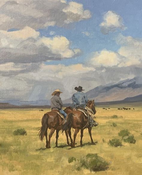 Ut Art, Western Artwork, Cowboy Aesthetic, Western Paintings, Cowboy Art, Western Art, Horse Painting, Horse Art, South Wales