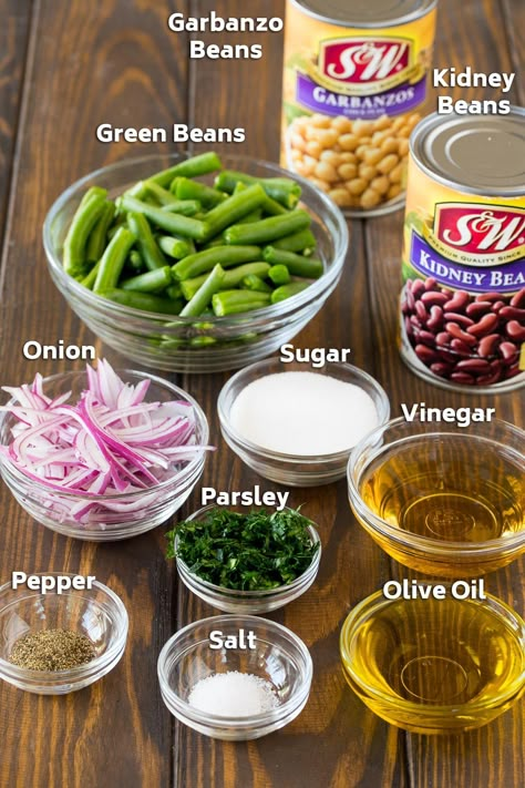 Classic 3 Bean Salad Recipe, Green Beans Salad Recipes, Three Bean Salad Dressing, Beans Salad Recipes, 3bean Salad, Pea Salads, 3 Bean Salad Recipe, Bean Salad Recipes Healthy, Three Bean Salad Recipe