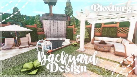 Bloxburg Backyard Ideas, Bloxburg Backyard, House Backyard Ideas, Family Backyard, House Backyard, Backyard Beach, Spring Boards, Big Family, Room Ideas Bedroom