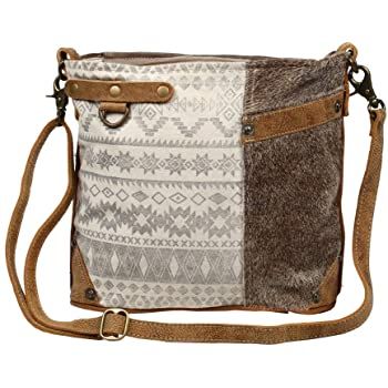 AmazonSmile: Myra Bag Floral Side Upcycled Canvas & Cowhide Leather Shoulder Bag S-1217: Shoes Western Amazon Finds, Myra Bags, Cowhide Purse, Canvas Purse, Shoulder Strap Bag, Quality Handbags, Strap Bag, Canvas Shoulder Bag, Weekend Trips