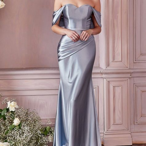 Silver silk dress