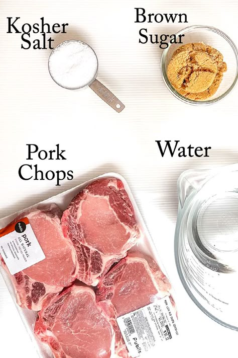 Pork Brine Recipe, Pork Chop Brine Recipes, Quick Pork Chops, Garlic Herb Sauce, Brine For Pork, Pork Chop Brine, Pork Chop Marinade, Pan Seared Pork Chops, Skillet Pork Chops