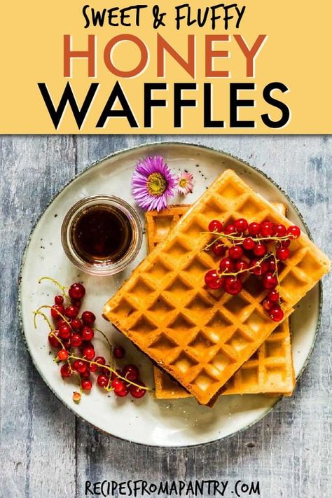 Honey Waffles, Honey Breakfast, Breakfast Quick, Hot Chocolate Fudge, Easy Breakfast Recipe, Waffles Easy, Healthy Honey, Pumpkin Cake Recipes, Single Serve Desserts