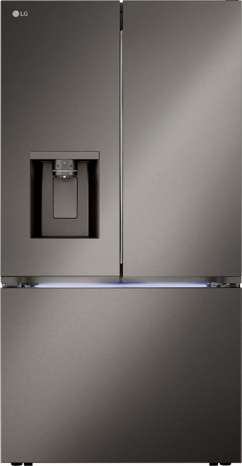 LG 25.5 Cu. Ft. French Door Counter-Depth Smart Refrigerator with Four Kinds of Ice Black Stainless Steel LRYXC2606D - Best Buy Lg Fridge, Lg French Door Refrigerator, Top Of Refrigerator, Counter Depth French Door Refrigerator, Steel French Doors, Nyc Townhouse, Brand New House, Smart Refrigerator, Freezer Organization