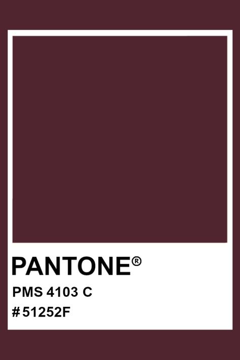 PANTONE 4103 C #pantone #color #PMS #hex Pantone Burgundy Shades, Pantone Burgundy, Burgundy Pantone, Pantone Shade Card, Burgundy Shades, Pantone Color Chart, Color Knowledge, Pantone Palette, Pantone Colour Palettes