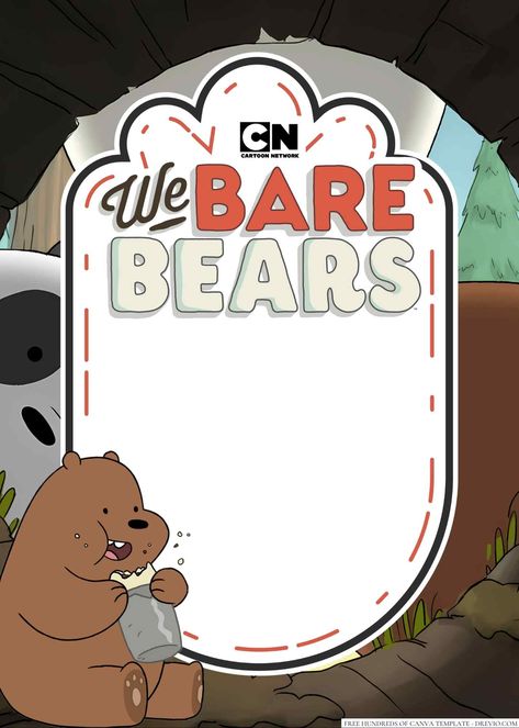 Awesome 14+ We Bare Bears Canva Birthday Invitation Templates Get ready to bear-ly contain your excitement as we invite you to a birthday celebration with the lovable trio from We Bare Bears! Join Grizz, Panda, and Ice Bear on a day filled with laughter, friends... Laughter Friends, Bear Birthday Party, Ice Bear, Bear Silhouette, Bear Theme, Bear Party, Bear Face, Bear Birthday, Edible Images