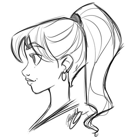 Only had a few minutes but wanted to do a quick post. Now off to dinner and a movie with the girls! #itsfriday #girlsinanimation #drawing… Cartoon Side Profile Drawing, Side View Drawing, View Drawing, Draw Cartoons, Side Face, Arte Doodle, Profile Drawing, Drawing Hair, Girl Drawing Sketches