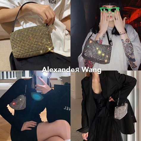 Clothes Jewelry, Crystal Bags, Girly Accessories, Crystal Nails, Pretty Bags, Streetwear Fashion Women, Branded Handbags, Hand Bags, Alexander Wang