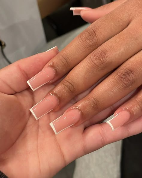 Extra Acrylic Nails, Square Press On Nails, Tapered Square Nails, Diy Acrylic Nails, Ombre Acrylic Nails, Colored Acrylic Nails, Simple Acrylic Nails, French Tip Acrylic Nails, Work Nails