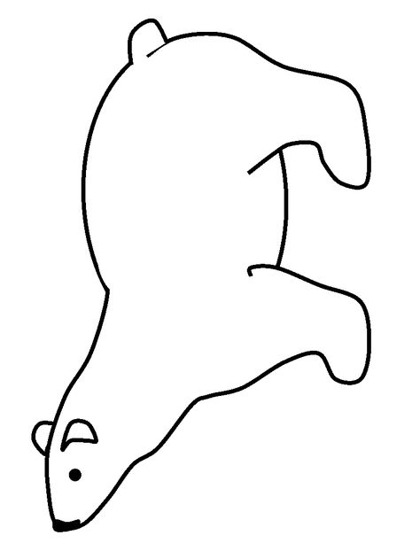 Shadow Skirting, Polar Bear Template Free Printable, Polar Bear Drawing Easy, Polar Bear Template, Polar Bear Crafts, Snowy Animals, Polar Bear Outline, Polar Bear Drawing, Bear Stencil