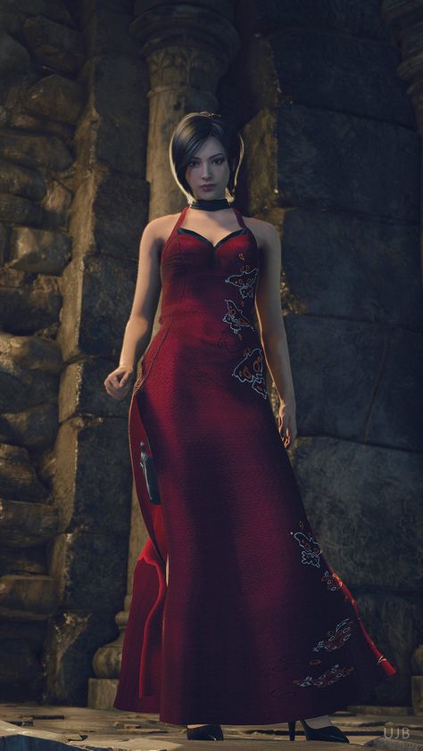 Ada Wong Re4 Remake, Ada Wong Re4, Re4 Remake, Ada Resident Evil, Evil Games, Rave Fits, Girl Red Dress, Resident Evil Leon, Scarlett Witch