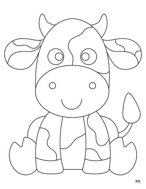 Choose from 40 unique cow coloring pages including Highland cows. Great for your kids and/or students. 100% FREE. Print from home! Free Cow Printables, Cow Template Free Printable, Cow Template, Printable Cow, Cow Coloring Pages, Cow Highland, Third Birthday Party, Highland Cows, Free Print