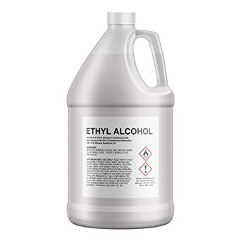 Ethanol 99.5% Denatured (Ethyl Alcohol),1-gallon (4-quarts) Ethyl Alcohol, Ethanol Fireplace, Surface Cleaner, Mechanical Engineering, Shopping Cart, Dish Soap Bottle, Cleaning Supplies, Fuel, Lab