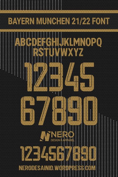 2022 Font, Football Fonts, Jersey Font, Number Fonts, Sports Fonts, Minimalist Font, Trendy Fonts, Bayern Munchen, Graphic Design Fonts