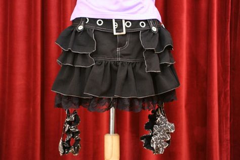 hmm. Skirt With Garter, Punk Black Mini Skirt With Ruffles, Black Gothic Mini Skirt With Ruffles, Harajuku Style Ruffled Tiered Mini Skirt, Garter Skirt, Black Ruffled Punk Mini Skirt, Harajuku Style Ruffled Mini Skirt, No Frills, Ballet Skirt