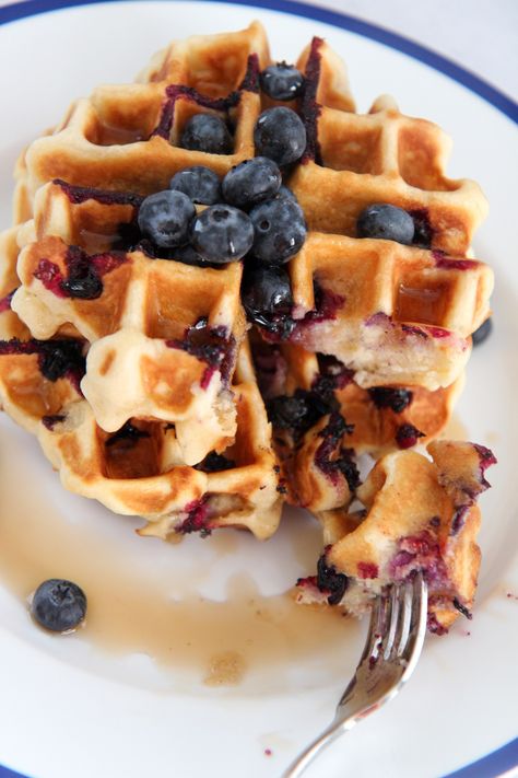 Buttermilk Blueberry Waffles Banana Muffins Cinnamon, Blueberry Waffle Recipe, Waffles Banana, Blueberry Waffles Recipe, Blueberry Waffle, Buttermilk Blueberry, Muffins Cinnamon, National Waffle Day, Berry Pancakes