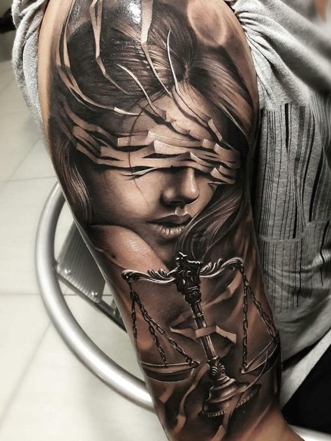 “Samurai Standoff > Justice #tattoo #ink #art” #mentattoos #tattoosformen Tattoo Balance, Hip Tattoo Quotes, Tato Phoenix, Justice Tattoo, Tattoo Wallpaper, Black And Grey Tattoo, Tattoo Dotwork, Libra Tattoo, Girl Face Tattoo