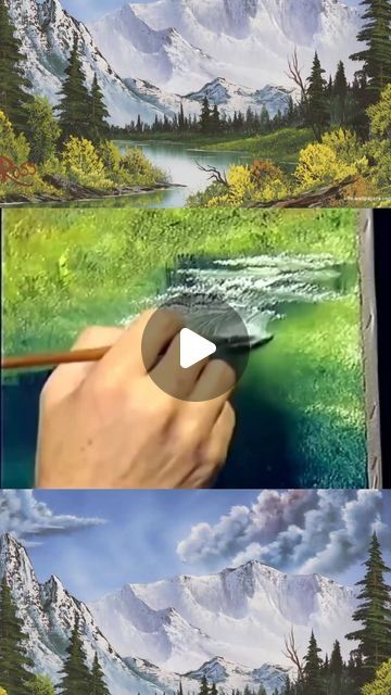 Oil Painting Tutorial Videos, Bobross Bob Ross Paintings, Bob Ross Mountains Tutorial, Bob Ross Paintings Tutorials, Bob Ross Paintings Tutorials Easy, Bob Ross Episodes, Bob Ross Painting Videos, Bob Ross Youtube, Bob Ross Landscape