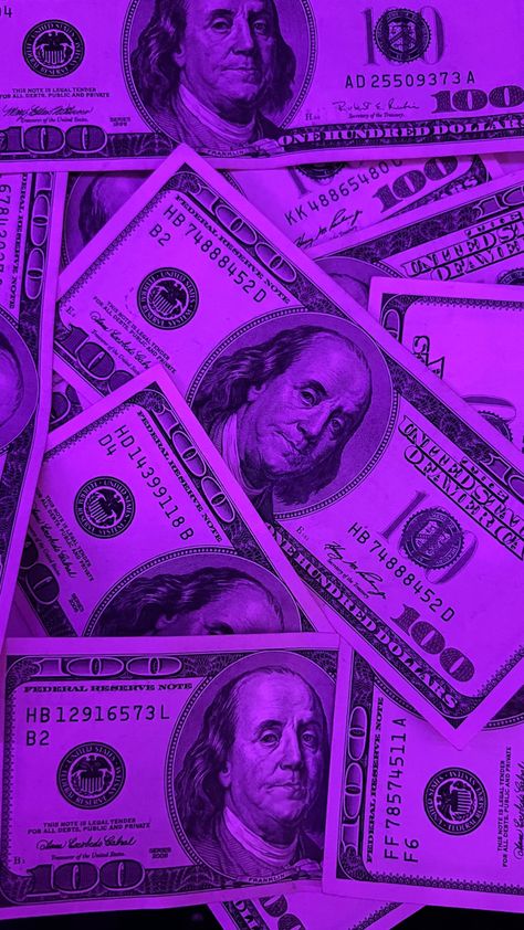 Trippy Money Wallpaper, Purple Money Wallpaper, Money Purple Aesthetic, Purple Pictures Aesthetic, Purple Money Aesthetic, Dollar Sign Wallpaper, Purple Money, Purple Posters, Chevy Duramax