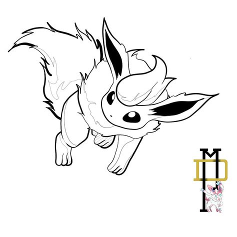 Flareon Tattoo, Eevee Flareon, Pokemon Tattoo, Inked Tattoo, Anime Tattoos, Tattoo Ideas Design, Armband Tattoo, Angel Tattoo Men, Big Tattoo