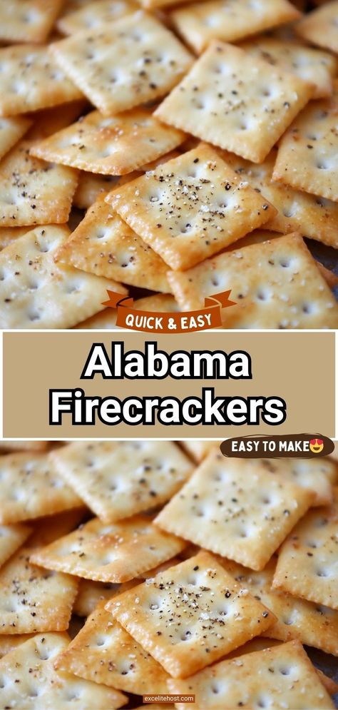 Looking for a quick and flavorful snack that’s perfect for any occasion? These Alabama Firecrackers are an irresistible combination of crispy saltine crackers coated in a bold, zesty seasoning blend. With a spicy kick from red pepper flakes and the savory flavors of ranch dressing and garlic, these crackers are ideal for parties, game days, or as an everyday snack. Recipes Using Crackers, Zesty Crackers Recipe, Fire Crackers Saltines, Cracker Snacks Ideas, Fire Crackers Aesthetic, Spicey Crackers, Firecrackers Saltines, Spicy Saltine Crackers, Hot Crackers