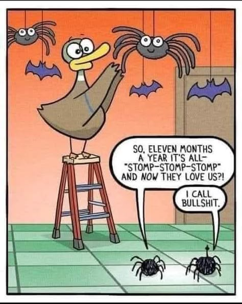 Halloween Funnies Humor, Work Puns, Funny Halloween Jokes, Halloween Live Wallpaper, Holiday Jokes, Halloween Humor, Halloween Jokes, Funny Cartoons Jokes, Halloween Artwork