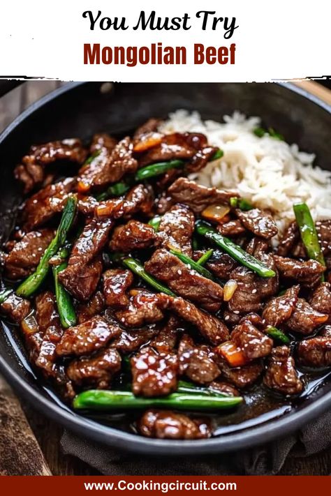 Make Mongolian Beef at home with tender beef, soy sauce, garlic, and a sweet-savory glaze. A quick and flavorful dinner option! Mongolia Beef Recipe, Mongolian Sauce Recipe, Mongolian Beef Sauce, Mongolian Beef Stir Fry, Chinese Cabbage Stir Fry, Mongolian Food, Precooked Shrimp Recipes, Firm Tofu Recipes, Healthy Coleslaw Recipes