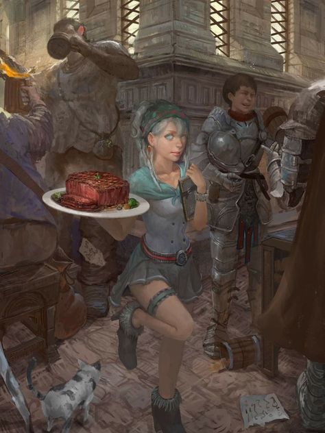 Dnd Party Art, Fantasy Paintings, Fantasy Concept Art, High Fantasy, Arte Fantasy, Fantasy Rpg, 판타지 아트, Fantasy Inspiration, Medieval Fantasy