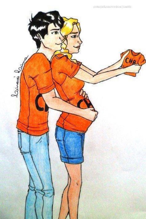 Awwwwww!!!!!!!!!!!!!!!!!!!!!!!!!!!!!!!!!!!!!!!!!!!!!!!!!!!!!!! Percabeth Pregnant, Percy Jackson And Annabeth, Percy Jackson Annabeth Chase, Percy Jackson Fanart, Dam Percy Jackson, Art Harry Potter, Teen Pregnancy, Happy Images, Percy And Annabeth