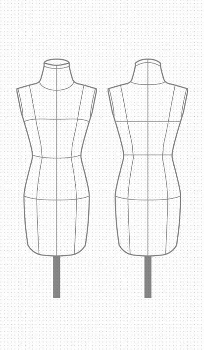 Drawing A Mannequin, How To Draw A Mannequin Fashion, Sewing Model Drawing, Sewing Mannequin Drawing, Manaquin Body Reference, Mannequin Template Fashion Design, How To Draw Manicans, Mannequin Base Drawing, Dress Form Drawing