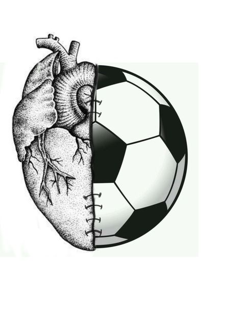 Soccer Drawing, Football Tattoo, Halloweenský Makeup, رسم كاريكاتير, Sports Drawings, Football Drawing, Soccer Art, Ball Drawing, Meaningful Drawings