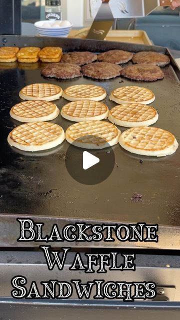 Blackstone Grill Sandwich Recipes, Blackstone Mcgriddle, Blackstone Breakfast Sandwich, Blackstone Biscuits, Blackstone Sandwich Recipes, Breakfast On The Blackstone Griddle, Black Stone Breakfast, Blackstone Breakfast Recipes, Breakfast On Blackstone Griddle