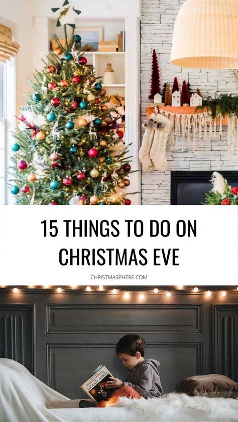 15 Things To Do On Christmas Eve | Family Fun This Christmas Eve Things To Do Christmas Eve, Things To Do Christmas, Things To Do On Christmas, Its Christmas Eve, Christmas Eve Traditions, Christmas Service, Christmas Tunes, Santa And His Reindeer, Happy Thanksgiving Quotes