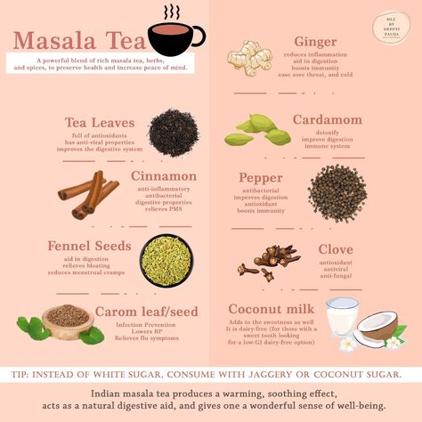 Masala Chai Benefits, Chai Tea Benefits Health, Tea Knowledge, Chai Tea Benefits, Kamal Talai, Chai Recipes, Homemade Chai Tea, Tea Cocktail Recipes, Tea Blends Recipes