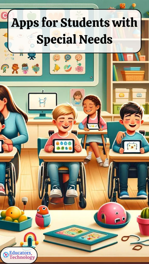 🚀 Unveiling a new horizon in special education! Dive into my latest curation of apps designed to empower teachers, parents, and therapists in crafting a tailored, enriching learning journey for students with special needs. #EdTech #SpecialEducation #InclusiveLearning #educatorstechnology https://www.educatorstechnology.com/2024/02/apps-for-special-education.html Masters In Special Education, Technology In Special Education, Moderate To Severe Special Education, Special Education Inclusion Teacher, Best Educational Apps, Educational Technology Tools, Special Educational Needs, Sped Classroom, Mobile Learning