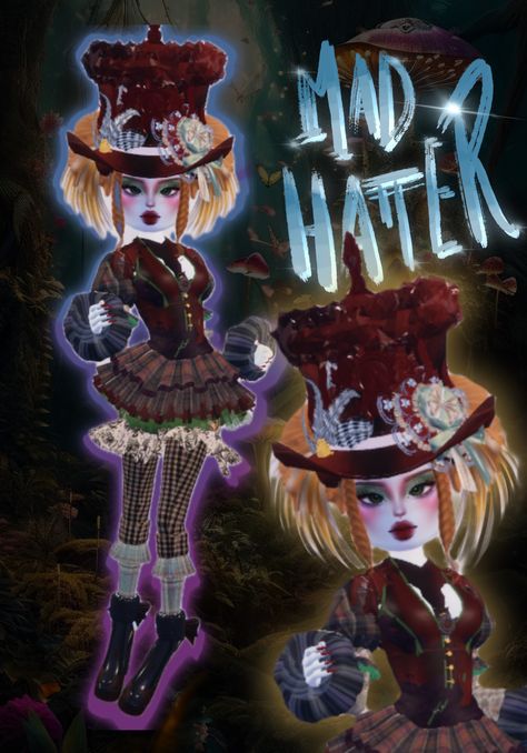 Mad Hatter, DTI inspo #aliceinwonderland #madhatter Mad Matter, Dti Ideas, Mad Hatter, Alice In Wonderland, Matter, Hair, Quick Saves