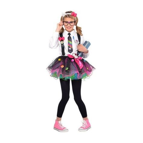 Girls Hello Kitty Nerd Costume ($30) ❤ liked on Polyvore featuring costume Girl Nerd Costume, Cute Nerd Outfits, Nerd Halloween Costumes, Nerd Costumes, Hello Kitty Costume, Nerd Costume, Halloween Costumes Scarecrow, Party City Costumes, Cute Nerd