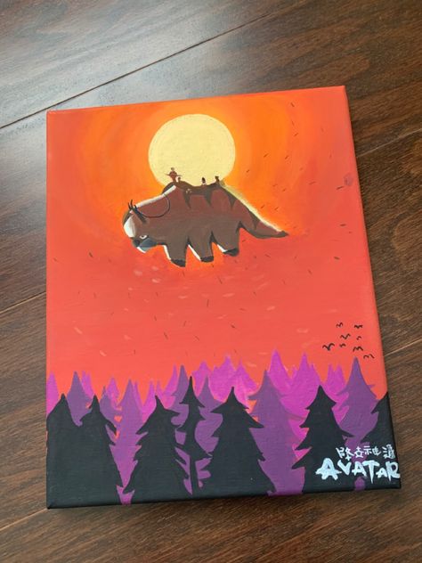 #painting #painting #art #avatar  #acrylic #artist #artwork Avatar Painting Ideas, Easy Avatar Painting, Avatar Painting Pandora Easy, Atla Painting Ideas, Avatar Canvas Painting, Avatar Aang Painting, Anime Painting Acrylic Canvas, Atla Painting, Avatar The Last Airbender Painting Ideas