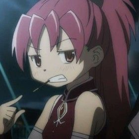 — kyouko sakura / icon / madoka magica Raspberry Red Hair, Madoka Magica Matching Icons, Madoka Magica Matching, Kyouko Sakura, Kyoko Sakura, Magica Madoka, Madoka Kaname, Mahō Shōjo Madoka Magica, Emo Pfp