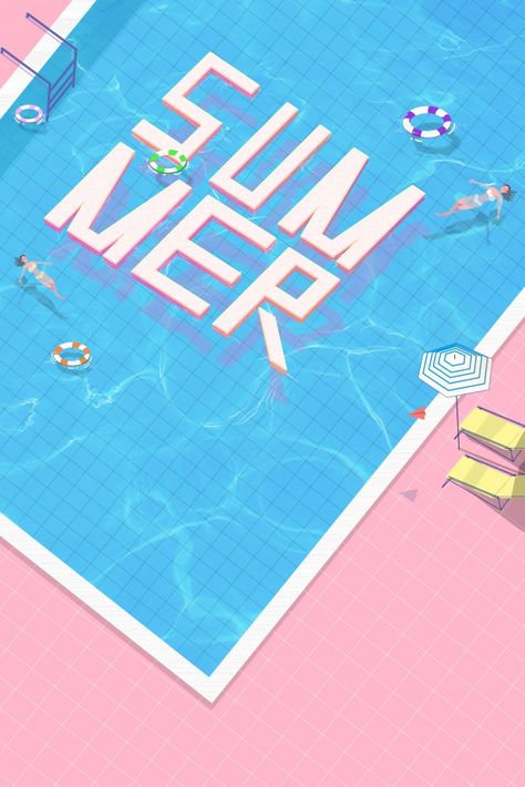 Pool Business, Umbrella Illustration, Pool Art, Business Poster, 강아지 그림, Font Illustration, Case Ipad, Graphic Design Background Templates, Create Website