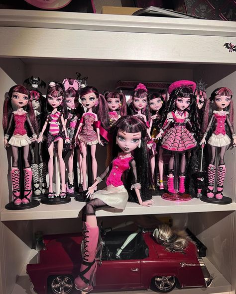 Monster High Collection Aesthetic, Draculaura X Clawd, Monster In Paris, Monster High Bedroom, Bratz Halloween, Monster High Collection, New Monster High Dolls, Draculaura Doll, High Barbie